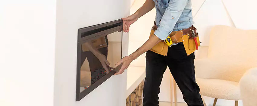 Metal Fireplace Installation in Georgetown, Texas