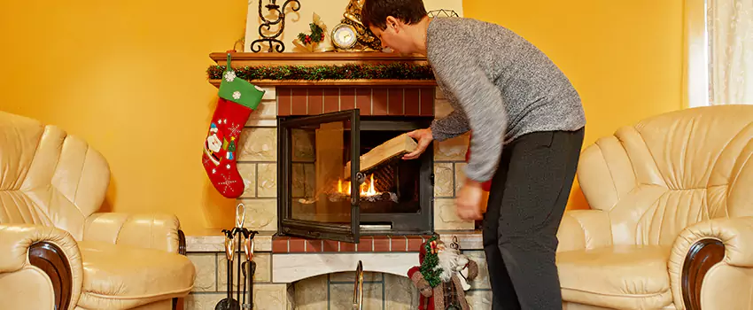 Rusted Metal Fireplace Restoration in Georgetown, Texas